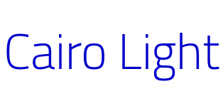 Cairo Light フォント